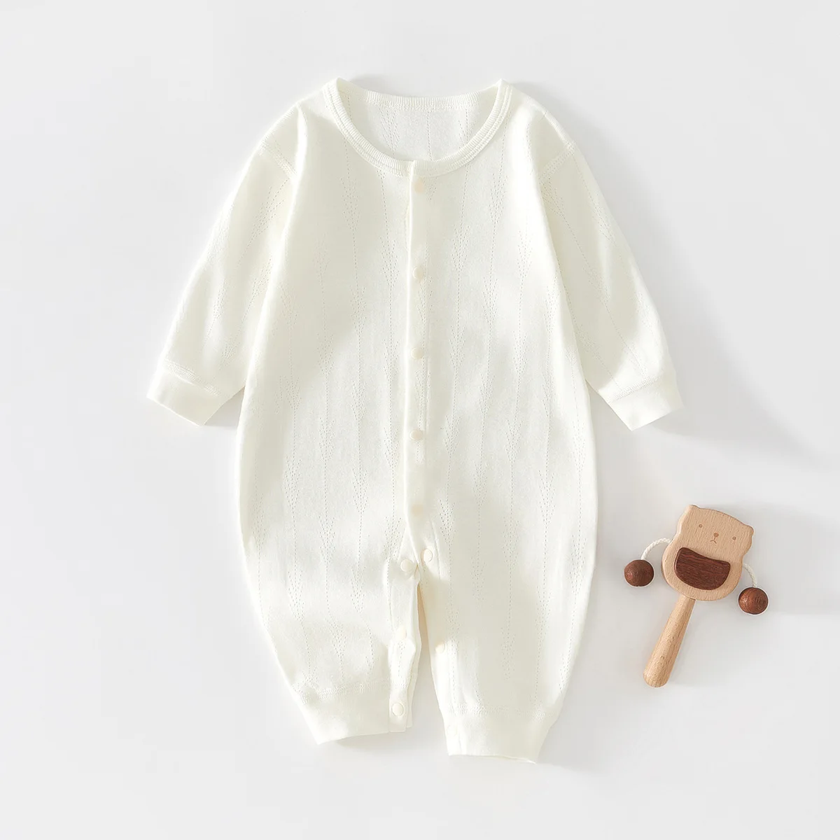 Baby Pajamas, Pure Cotton Infant Clothes Newborn Rompers Unisex Baby Spring and Outfits Long-Sleeved Base Layer Crawlers - Image 3