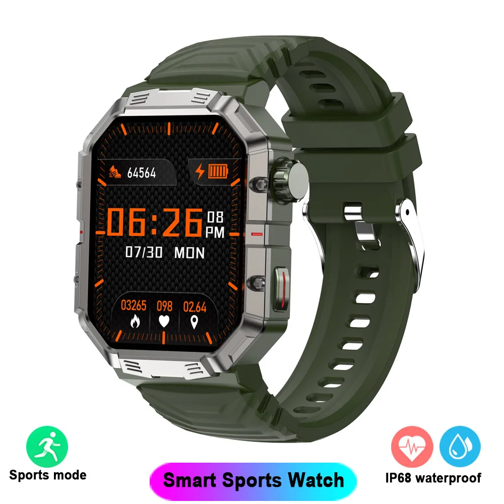 Bluetooth Call Watch 1.96-Inch Three Proof Outdoor Sports Waterproof Heart Rate and Blood Oxygen Monitoring Table Smart Watch