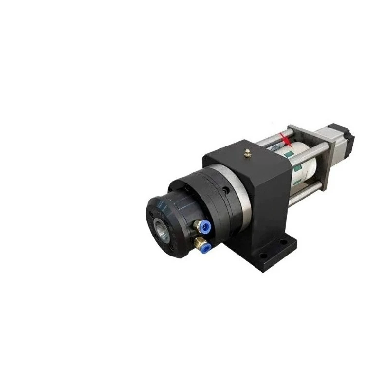 -15 small lathe hollow rotary chuck with motor drive rotating pneumatic chuck fixture