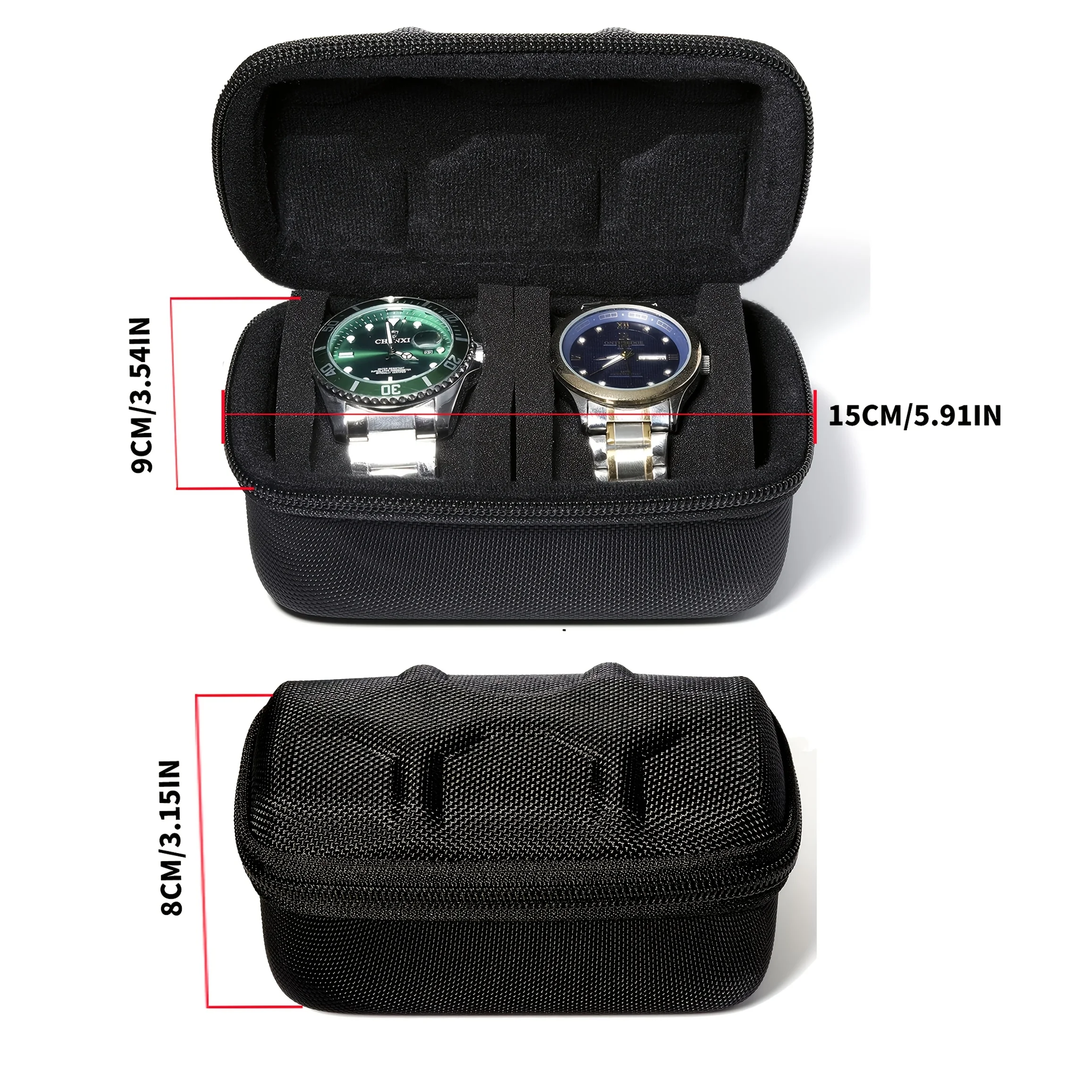 2 cajas para relojes, almacena - Luxury Watch Travel Case reseña y precio
