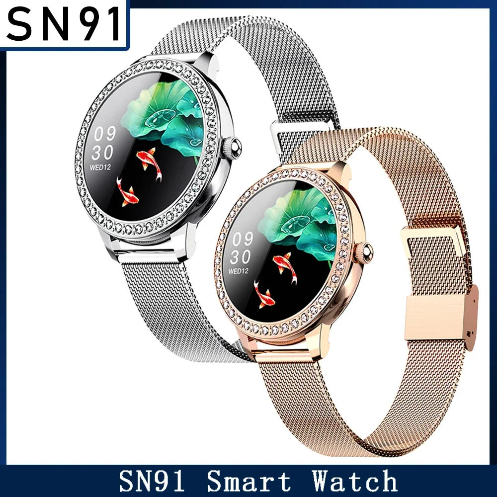 2023 New SN91 Smart Watch Lady Fitness Bracelet Women Smartwatch Heart Rate Monitor IP68 Waterproof For Android IOS