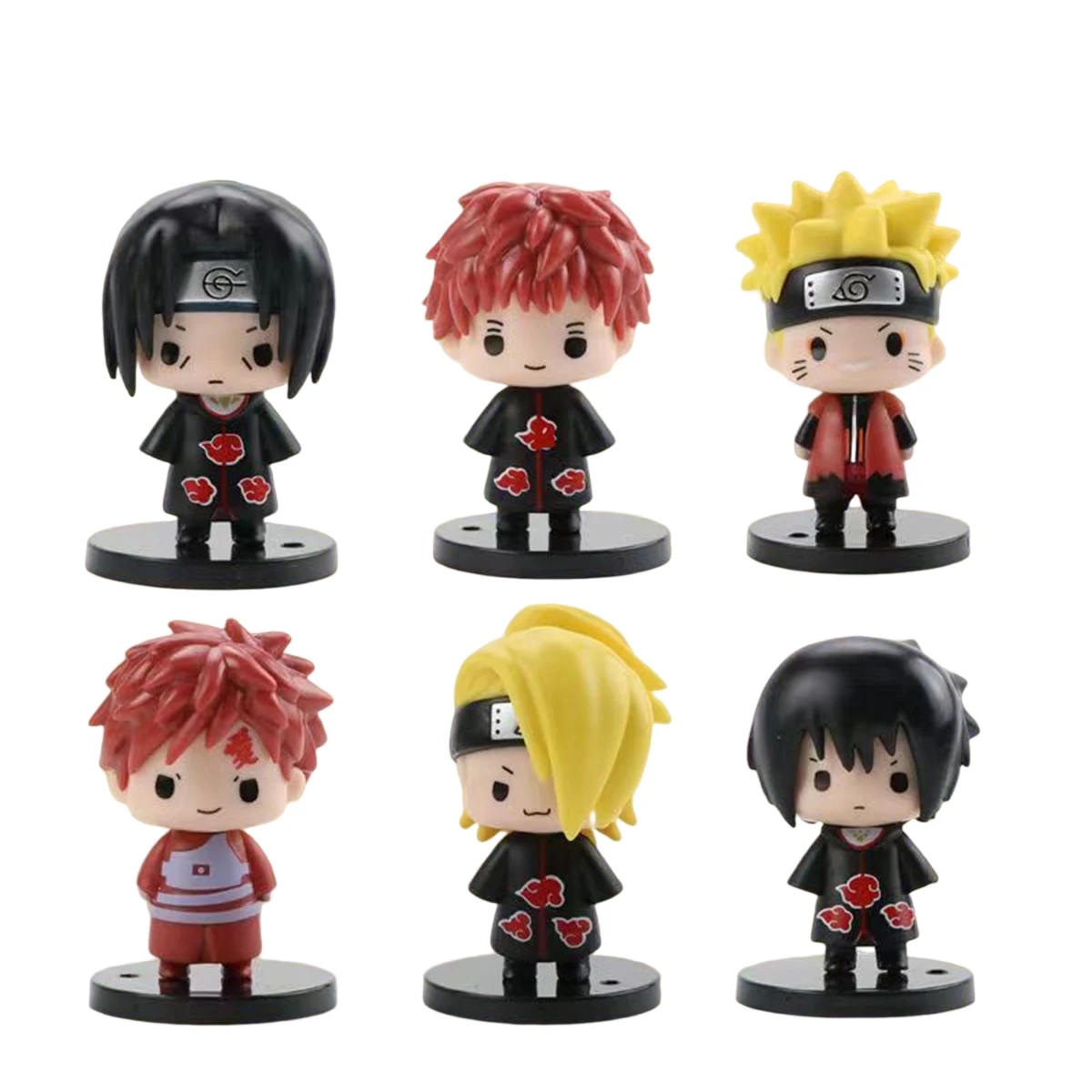 Naruto Animation Peripheral Toys Model Figure Q-Version Bean eyes Statue Naruto Sasuke Itachi Gaara Deidara Sasori