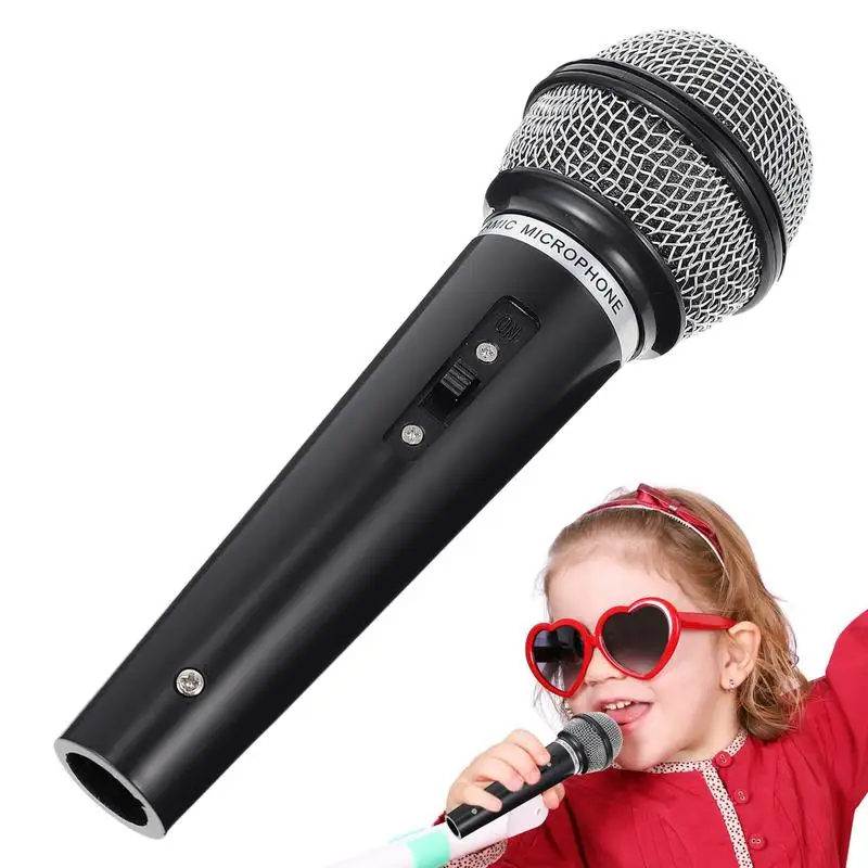 Handheld Fake Microphone Props Fun High Simulation Pretend Microphone Toy For kids Stage Costume Props Birthday Party Favor