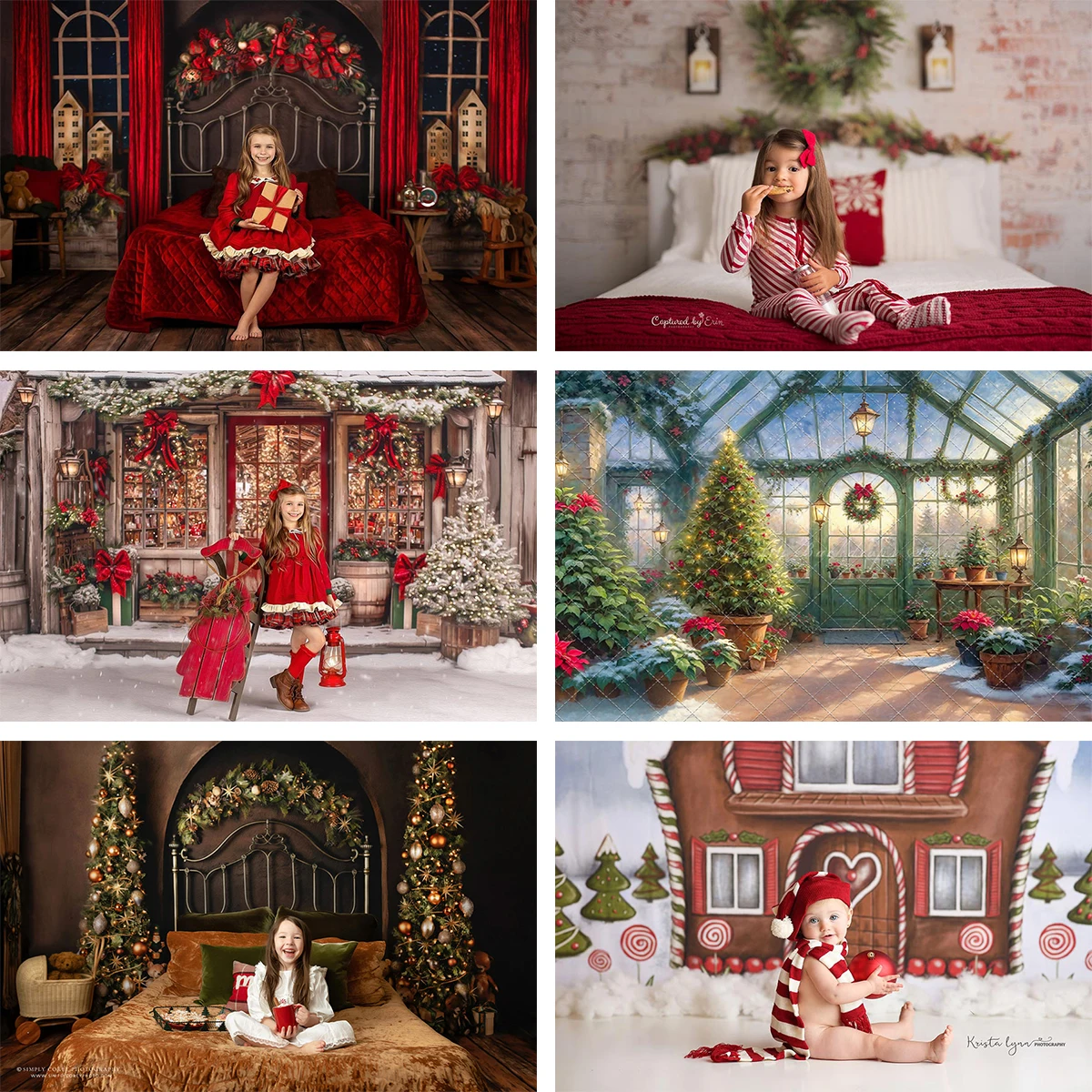 Merry Christmas Photography Backdrop Kids Baby Cake Smash Photocall Decors Gifts Winter Night Child Adult Headboard Backgrounds