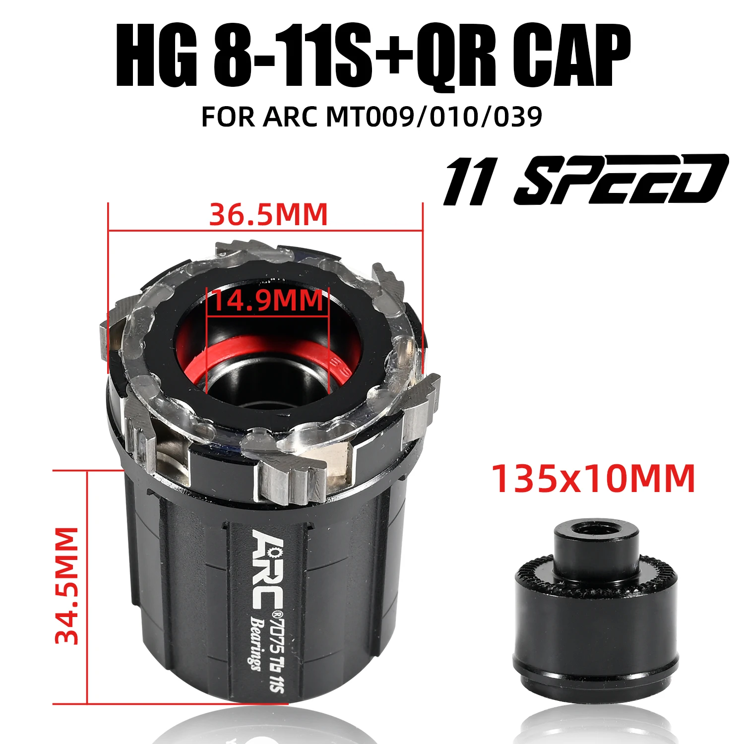 ARC Freehub Adapter 010 009 005 006 039 QR conversion Thru cap for 8 9 10 11 12Speed repair parts 100x9 135x10 142x12 100x15MM