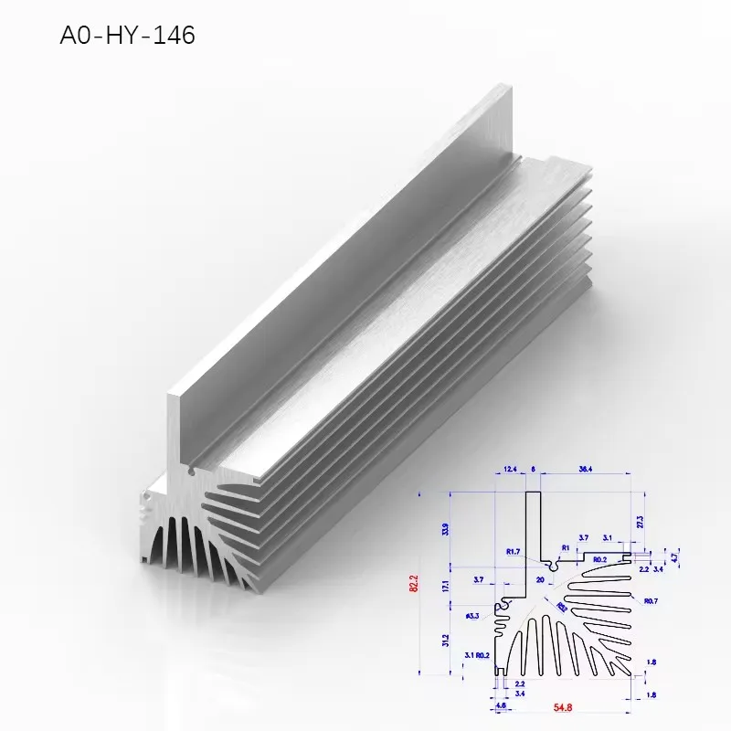 BRZHIFI -146Aluminum Profile 6061 Heat Dissipation For Furniture Decoration Electronic Equipment Cooling Home AudioAmplifier CNC