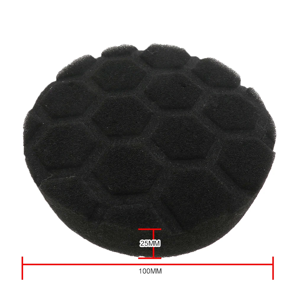 4 Inch Polishing Pad 3 Pcs Sponge Buffing Pads Kits With Hand Sanding Block for Car Machine Sanding Polishing Waxing Cleaning