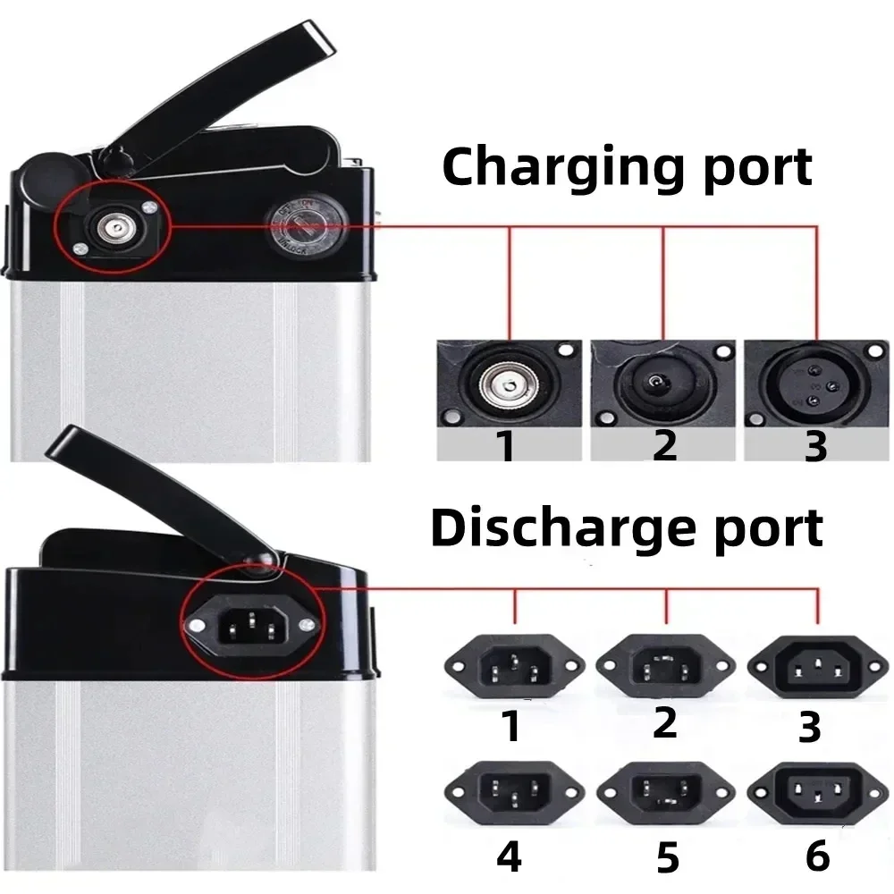 Trasporto rapido aereo Nuova batteria al litio 18650 a piena capacità 48V10ah-50ahBatteria adatta per Silver Fish 80-2000W