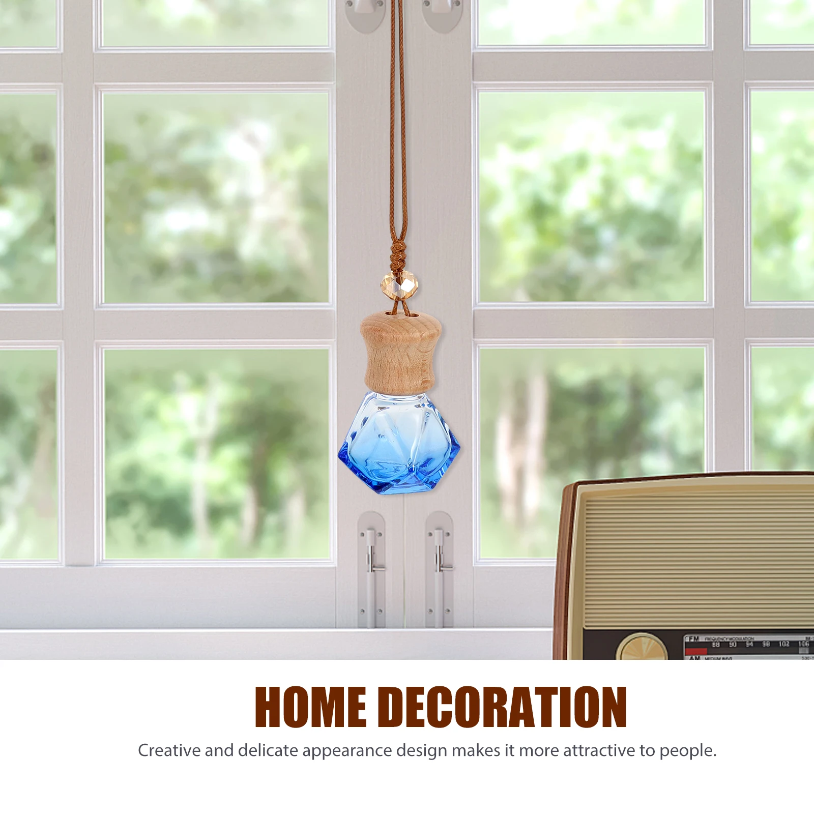 

3Pcs Car Bottle Pendant Small Refillable Bottles Premium Glass Essential Oil Perfume Container Unique Appearance New Feeling