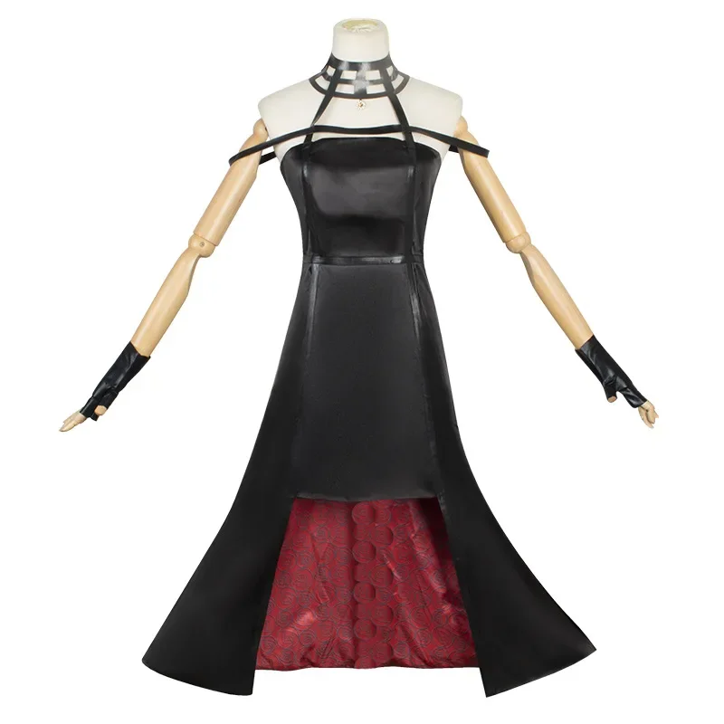 Anime Spion X Familie Yor Vervalser Cosplay Kostuum Pak Zwart Rode Rok Set