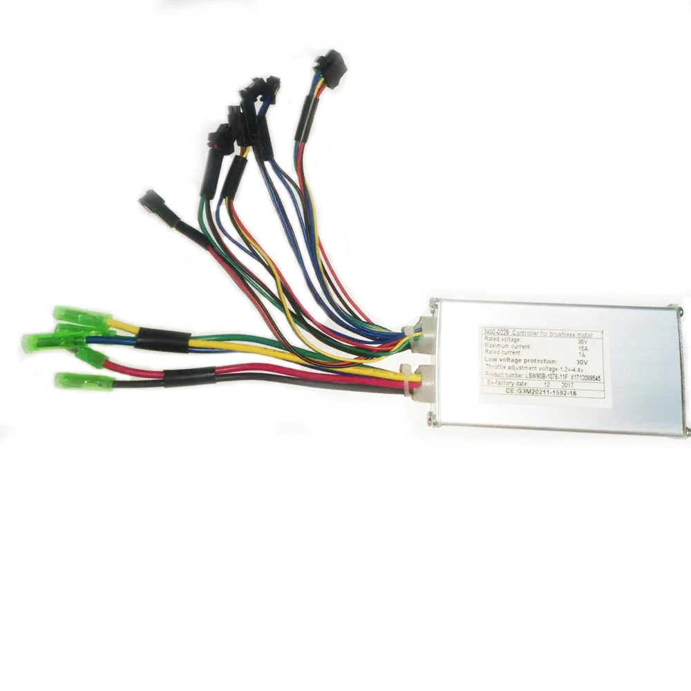 

Customized LSW90B-1076-11F Brushless Motor Controller 36V 15A Electric Bicycle Conversion Kit Ebike Controller