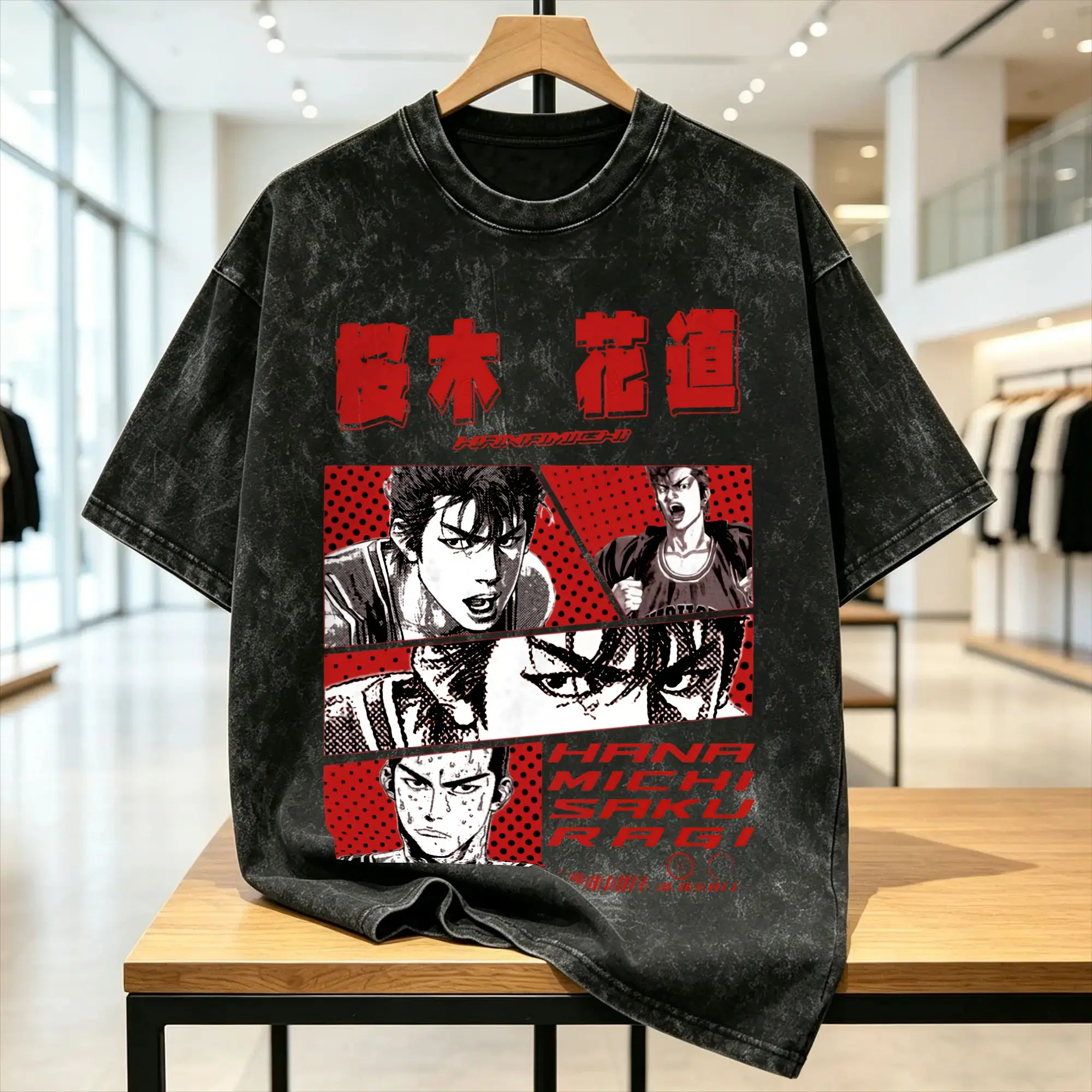 Couple T Shirt Slam Dunks Washed T-Shirts Popular  Beach Tees Y2K Basic Design Casual Clothes Birthday Present