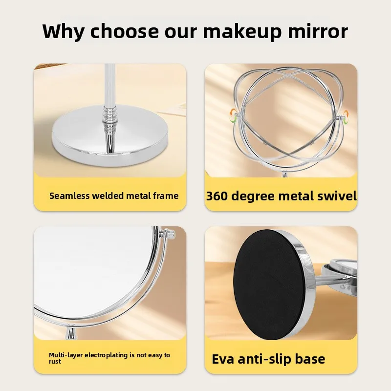 

Hxl makeup mirror hotel bathroom double-sided vanity mirror high-definition magnification