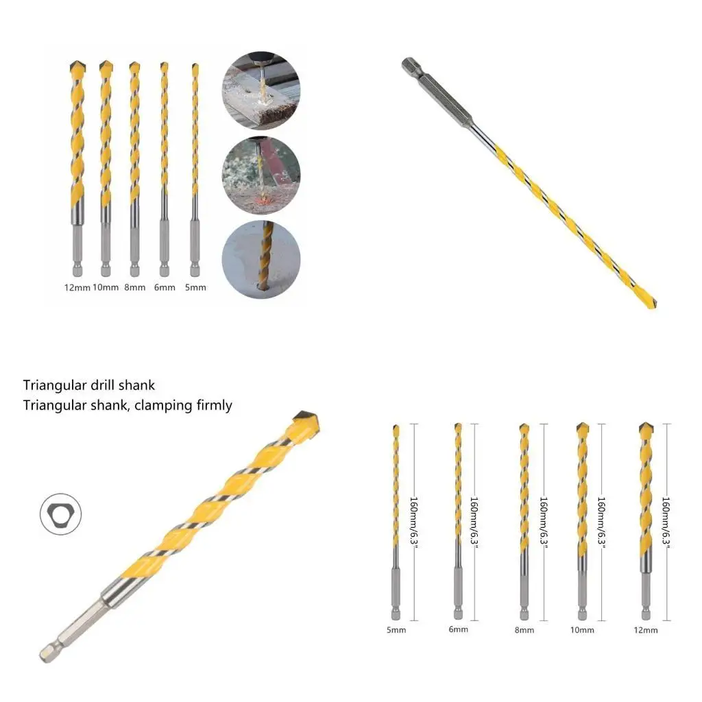 

R9UF Reliable Alloy Drill Bit 5/6/8/10/12mm for Various Material Hole Drilling