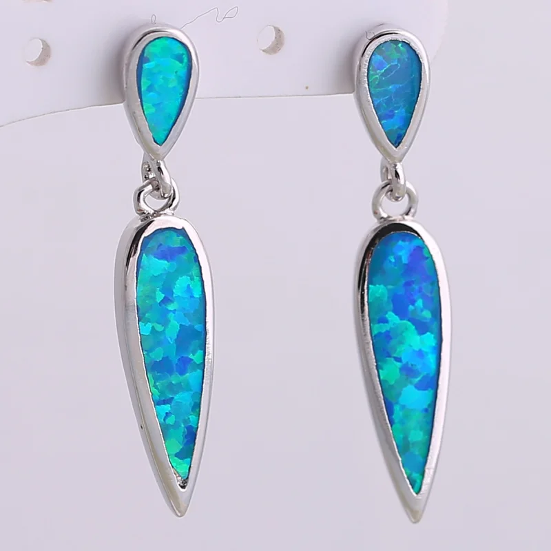 JLE1339 Delicate Water Drops Gentle wind Opal Beautiful Mutil-color Zircon Earrings Ladies Fashion Jewelry