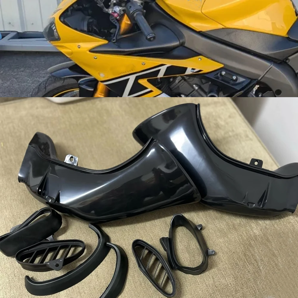

Motorbike Front Upper Fairing Ram Air Intake Tube Duct Cover Set For Yamaha YZF-R1 YZFR1 2004 2005 2006 YZF R1 Accessories Black