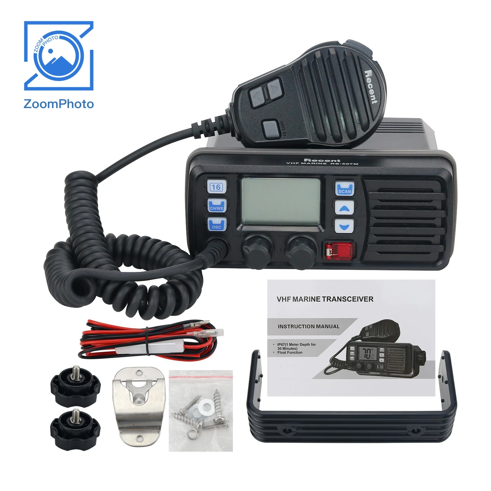 Waterproof RS-507M VHF Marine Transceiver 25W VHF Marine Radio Walkie Talkie Built-in DSC