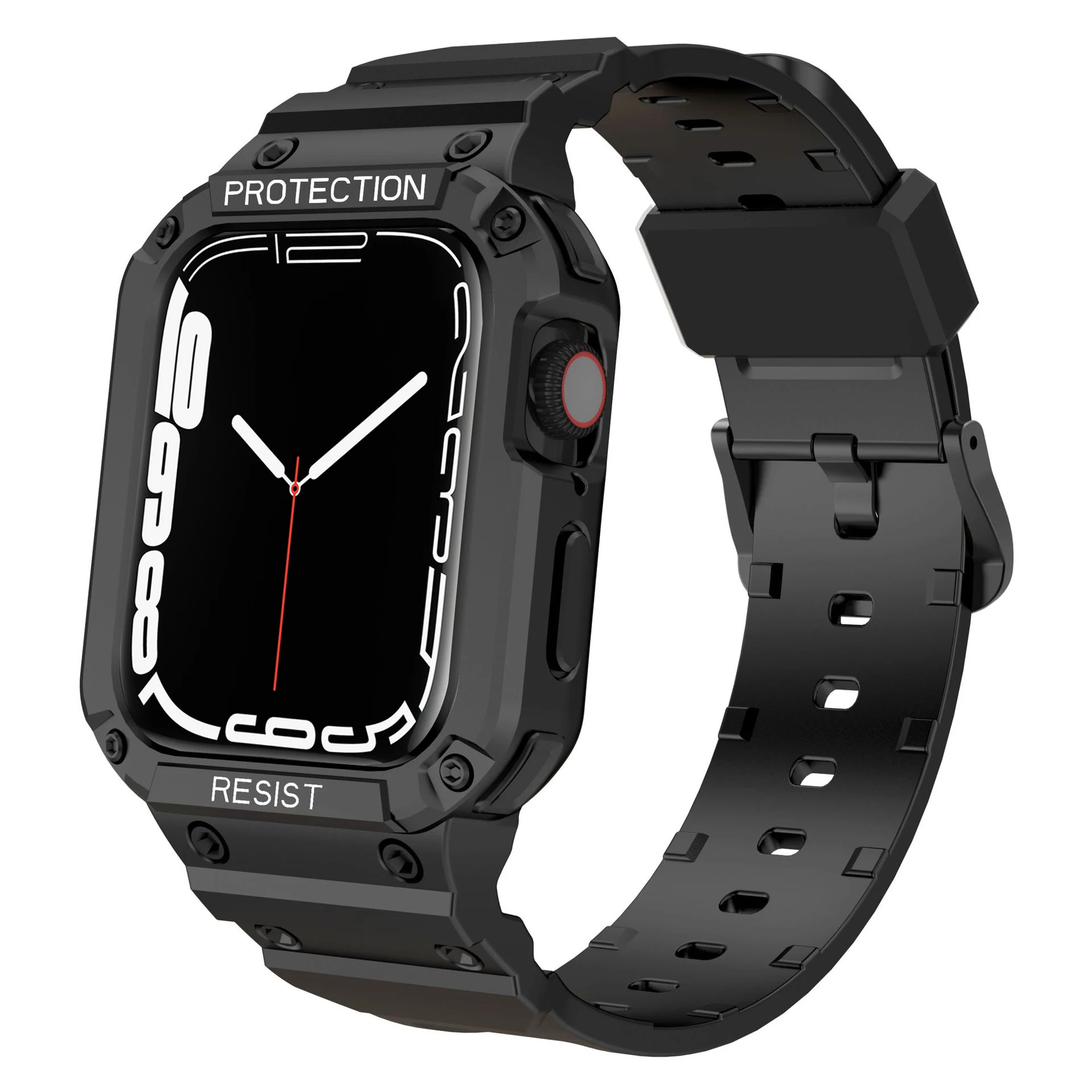 

Case+Strap For Apple Watch band 44mm 40mm 45mm 41mm 38mm 42mm rubber Silicone watchband belt bracelet iWatch series 3 4 5 6 se 7