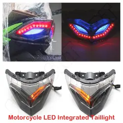 Fits for Kawasaki Ninja 250 300 ABS Z250 Z300 2013-2018 Motorcycle LED Taillight Brake And Turn Signal Integrated Tail Lights