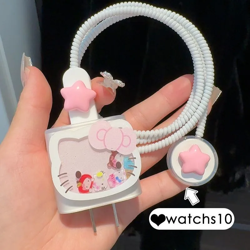 

Cute Kitty Cat S10 Watch Charging Protective Case for Apple 20W Fast Charging Head for Iwatch S7 S8 S9 Cable Magnetic Sleeve