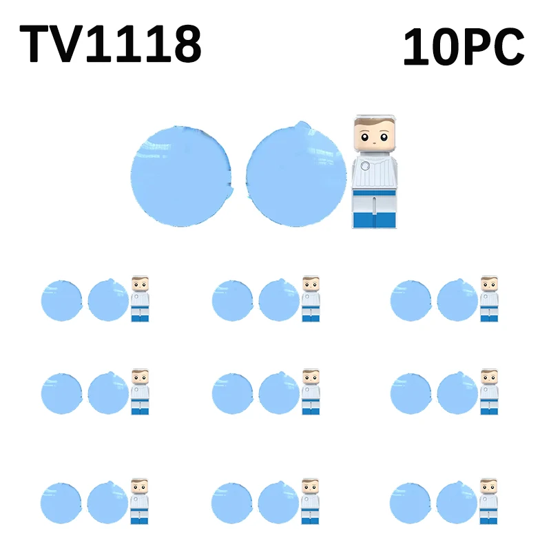 10PC TV6214 Building Block Figurine Set, Statue Building Kit TV6215, Statue Assemble TV6213 Figurine Model for Kids Room Decor