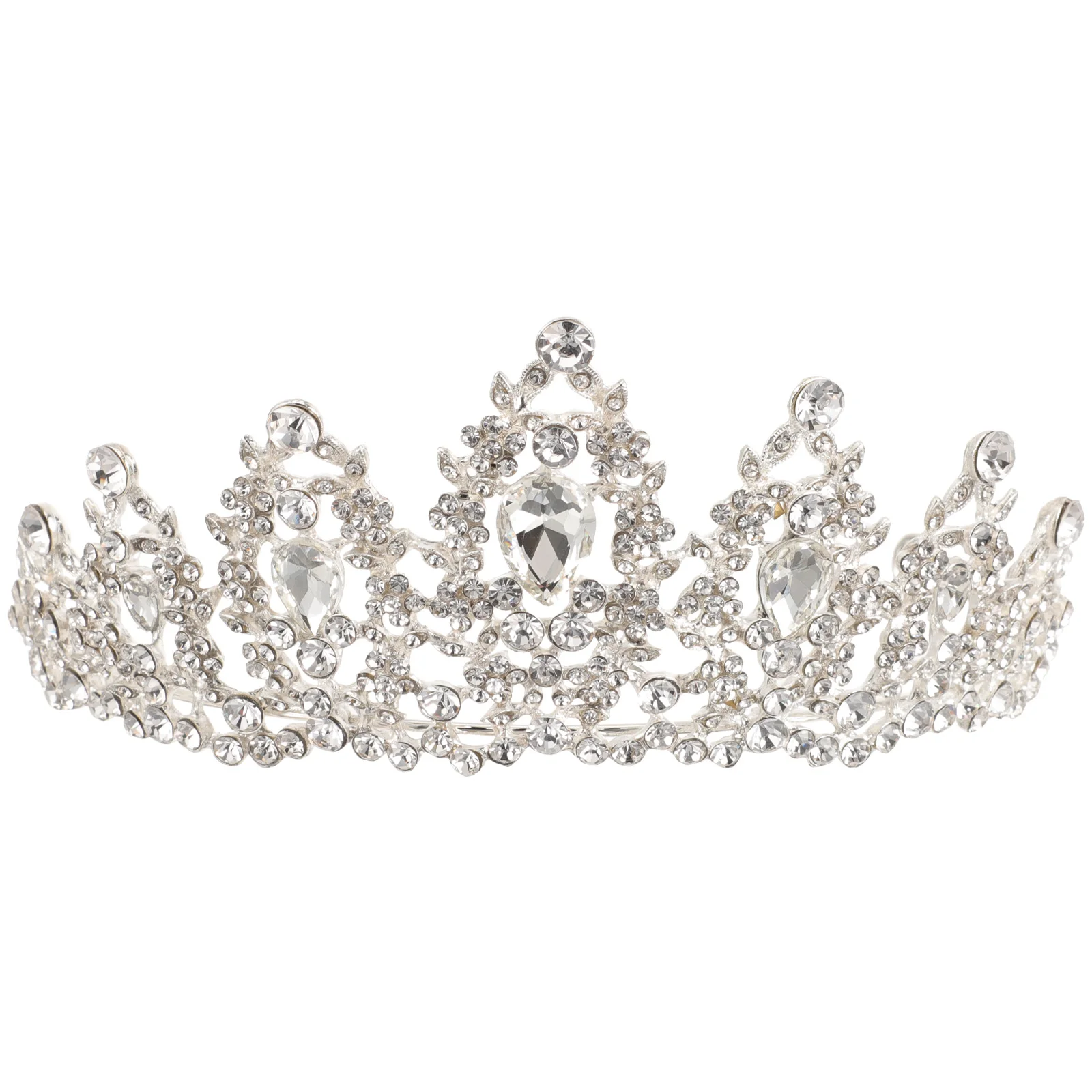 

Elegant Rhinestone Crown Headband For Women Bridal Wedding Party Costume Cosplay Halloween Christmas Valentine Lightweight