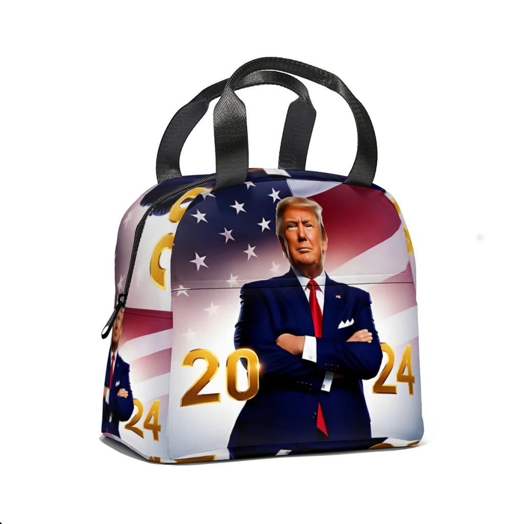 Make America Great Again Lunch Box Women Multifunction Cooler Thermal Food Insulated Lunch Bag Kids Portable Picnic Tote Bags