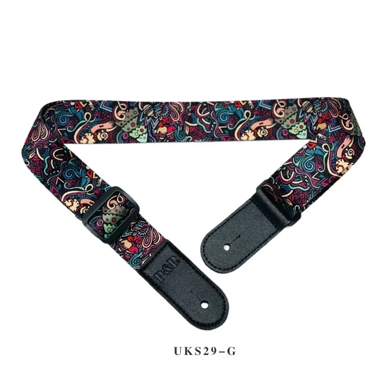 New Ethnic Style Adjustable Guitar Strap Shoulder Strap for Electric Guitar Acoustic Guitar Ukulele Bass Instrument Accessories