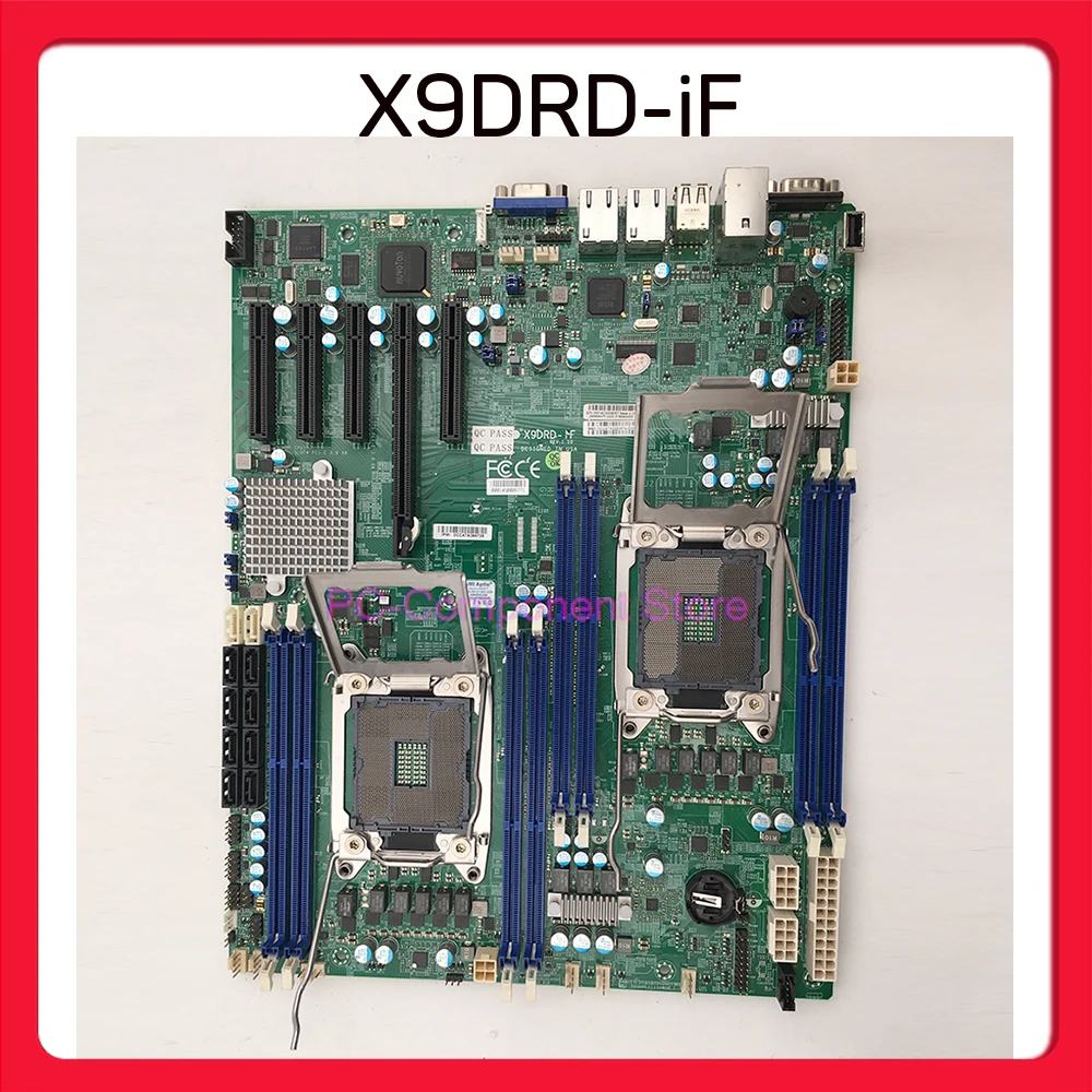اللوحة الأم للخادم LGA2011 E5-2600 Family C602 ECC DDR3 PCI-E3.0 SATA3 SAS2 IPMI2.0 ثنائي المنفذ GbE LAN X9DRD-iF #2