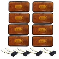 24v Amber E2 Led lights for Scania side marker Heavy Truck for Scania Clearance Lamps truck body parts +2connector  oem1737413