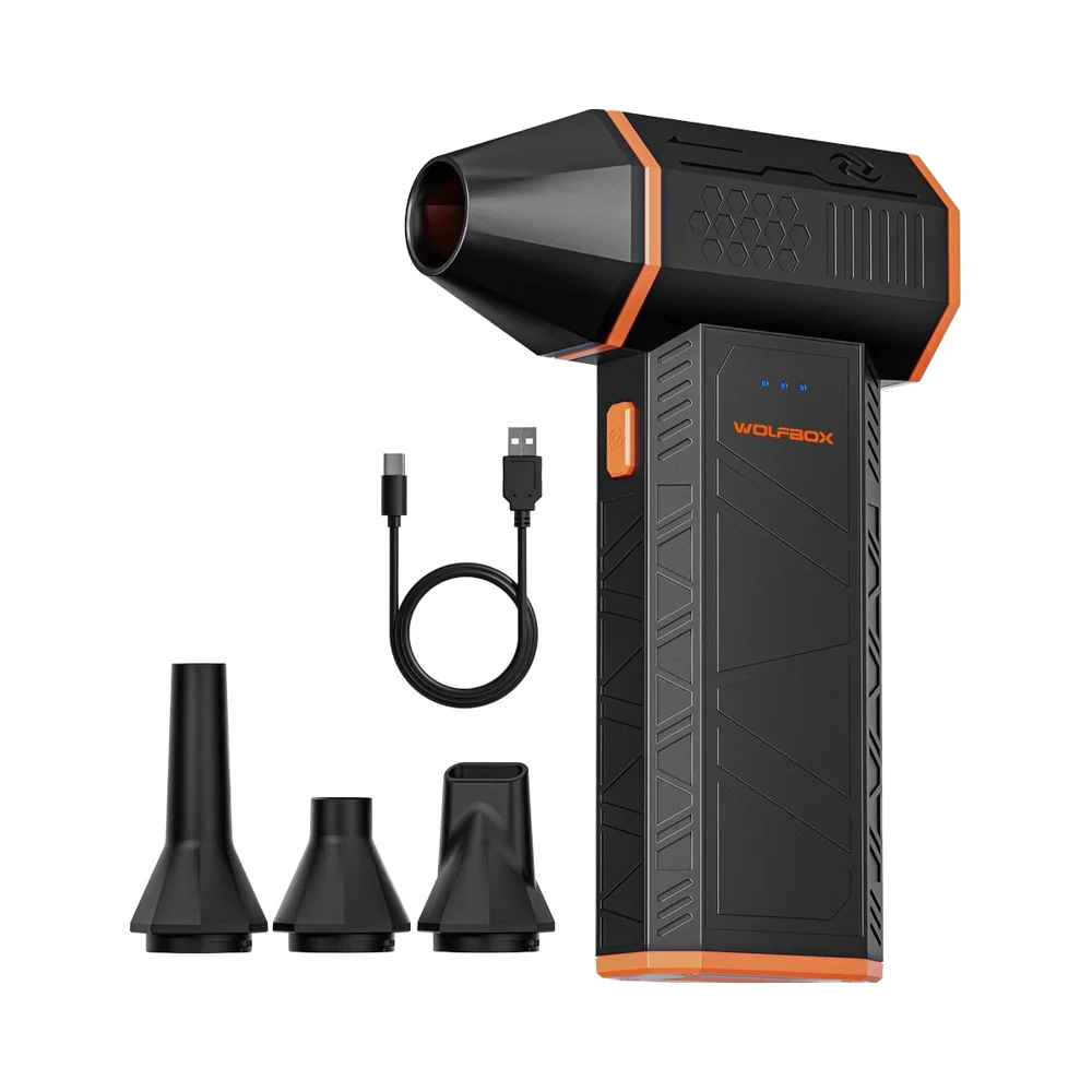 

Воздушный пылесос с тремя регулируемыми скоростями, беспроводной мини-фен, быстрая зарядка, для использования в автомобилях, на окнах и диванах.