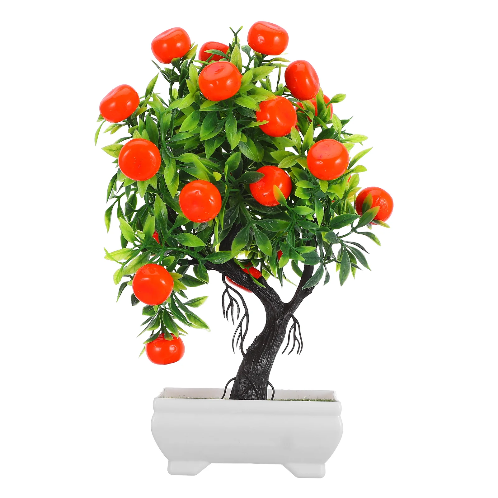 

Artificial Fruit Tree Simulation Bonsai Orange Decor Fake Faux Plant Desktop Adornment Small Plants