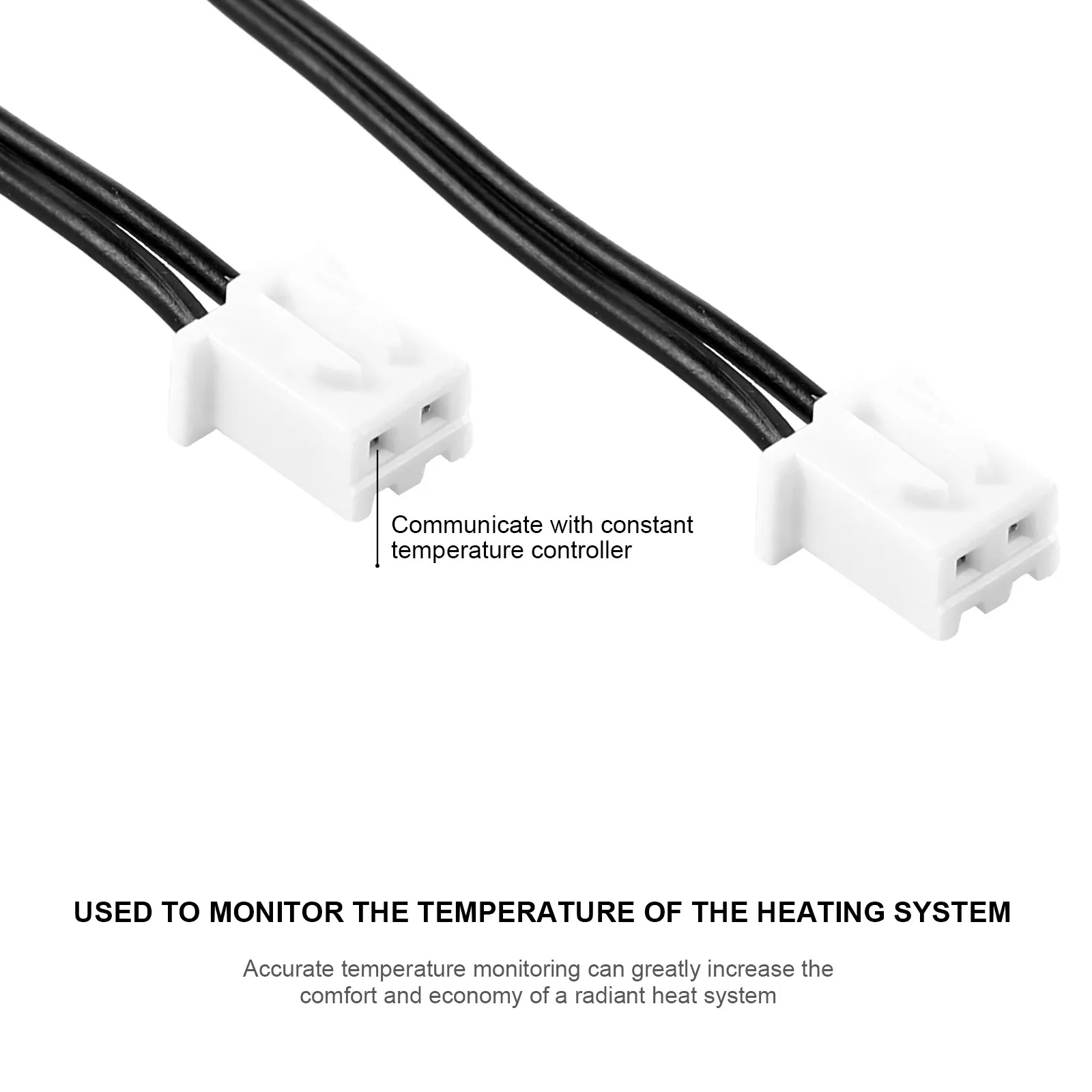 2Pcs Temperature Sensor Probe Ntc 10K Cylinder Probe Thermistor Line for Process Temperature Monitoring Computer Room Warehouse