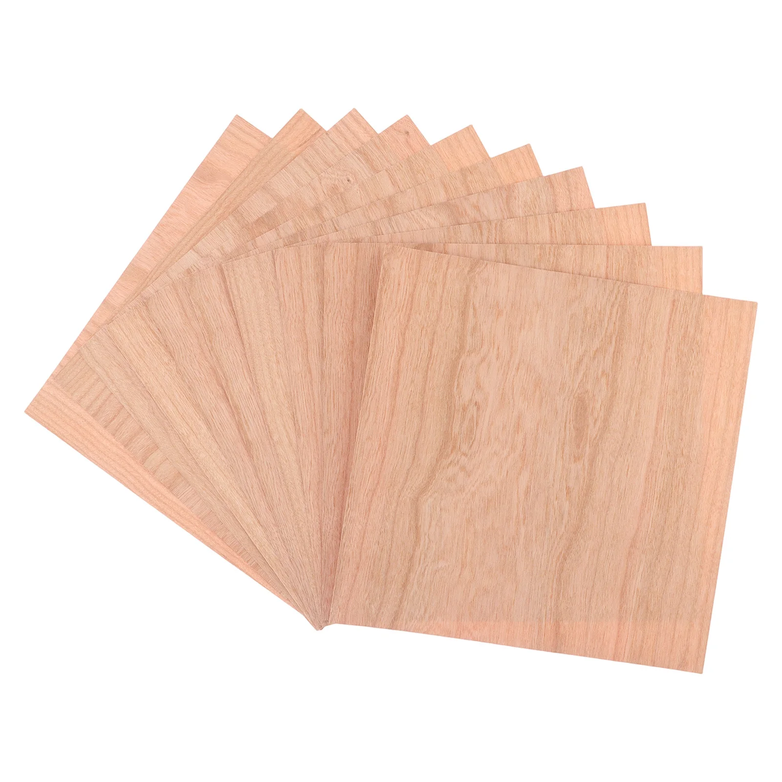 10 pcs Cherry Wood Veneer Sheets 8x8 inch Plain Sliced for Marquetry Furniture Repair / Model Making