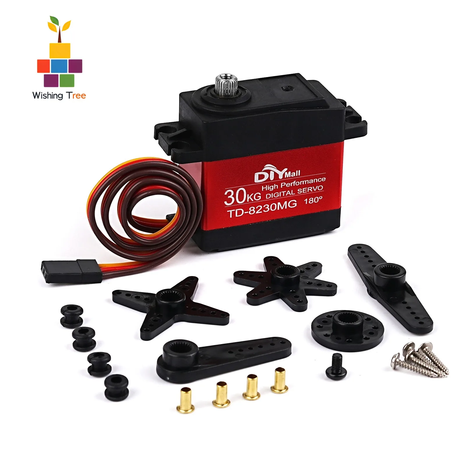 TD-8230MG digitale servo 30 kg hoog koppel 360 °   Metalen tandwiel met continue rotatie voor robot/auto/drone