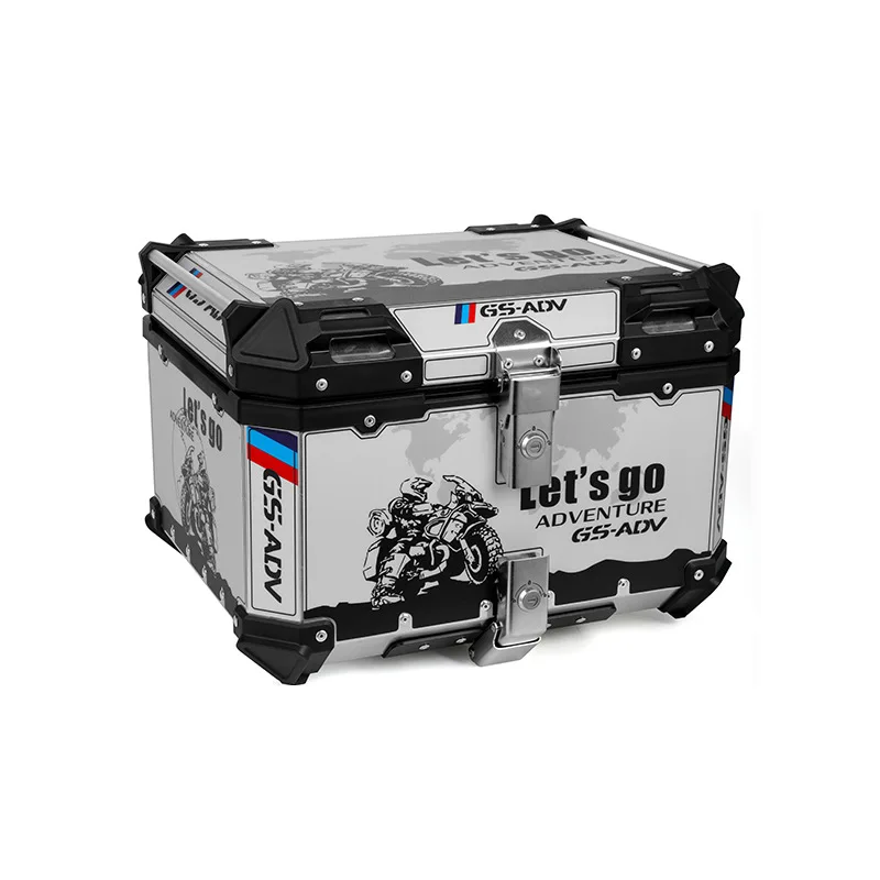 

45L 55L Waterproof Aluminum Alloy Motorcycle Tail Case Trunk Top Box
