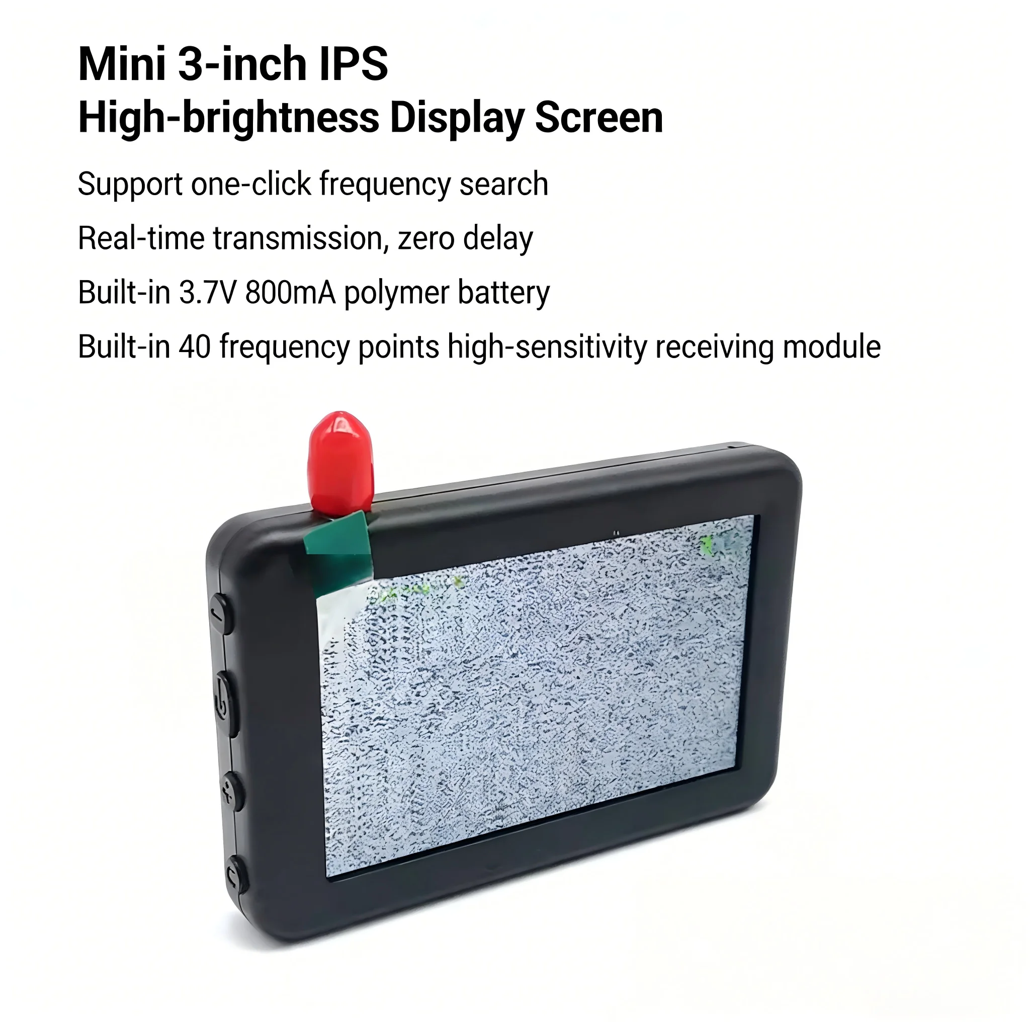 

Micro 5.8G 40CH 3 Inch LCD 480x320 Auto Search FPV Monitor Build-in Battery for RC Multicopter FPV Drone Part