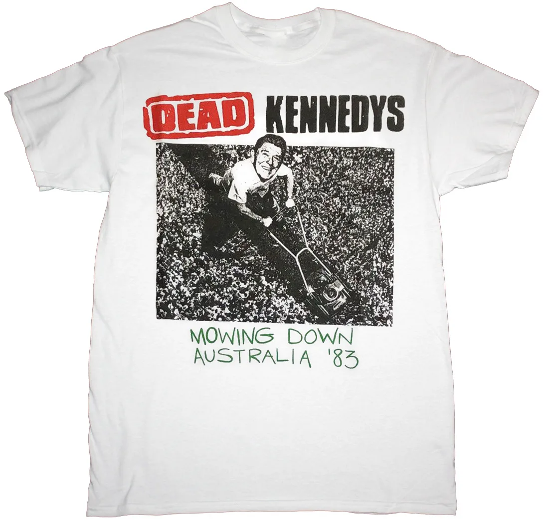 

DEAD KENNEDYS Mowing Down Australia T-Shirt Short Sleeve White S to 5XL BE1549