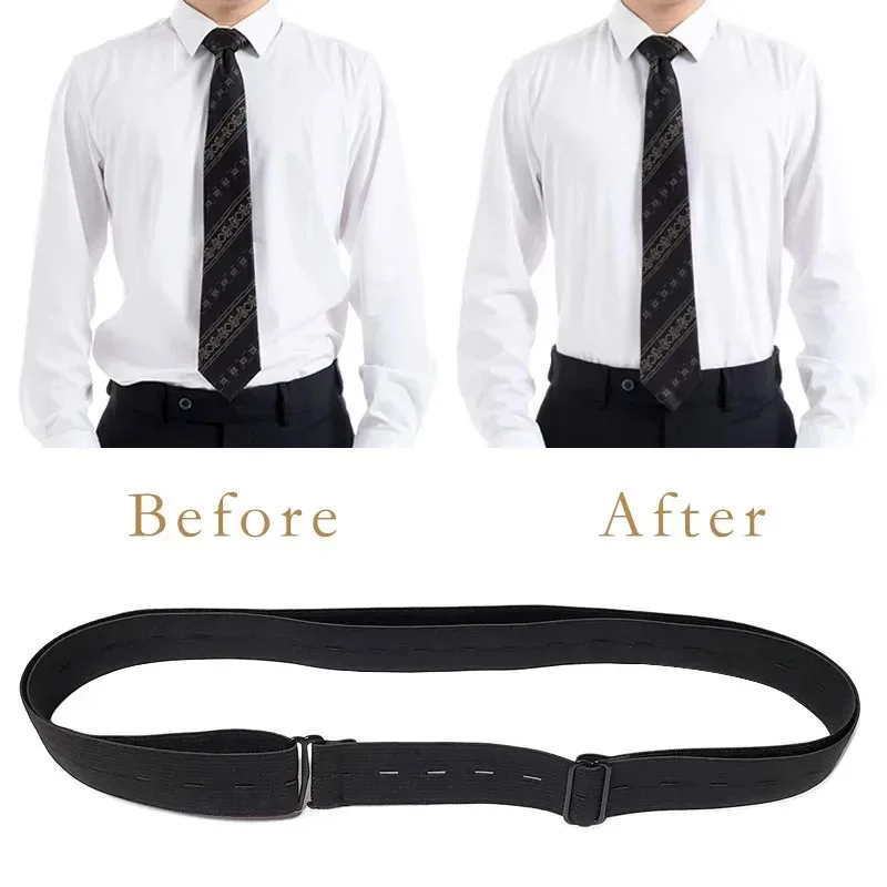 2.5cm/1inch Suspenders Women Men\'s Shirt Stay Belt Keep Shirt Tucked in Adjustable Elastic Non-slip Shirt Holder Strap Lock Belt