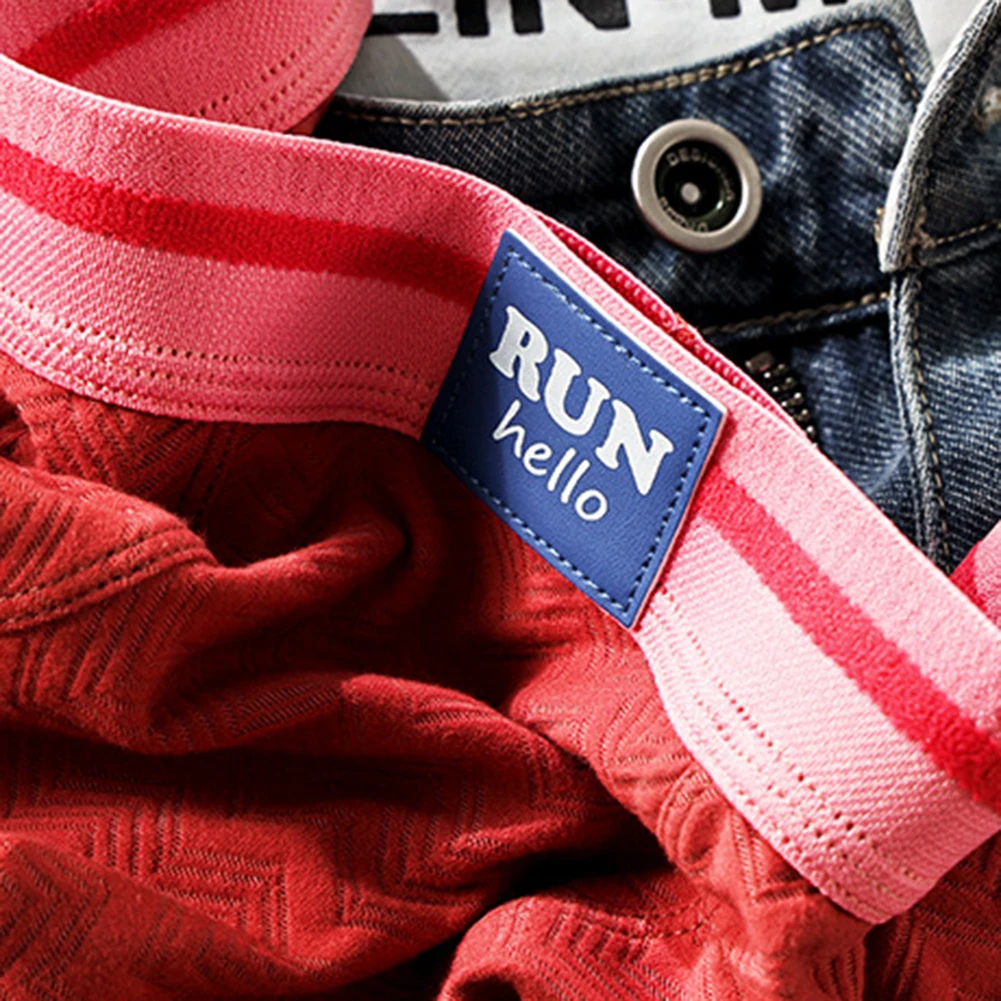 

Breathable Men Solid Color Boxer Briefs Underwear Pouch Cotton Spandex Blend Underpants Trunks Comfortable Fit