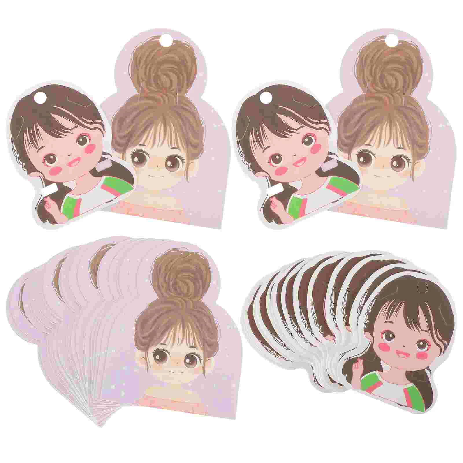 100 Pcs Hair Band Packaging Card Pin Display Clip Holder Grips Girl Cards Paper Child