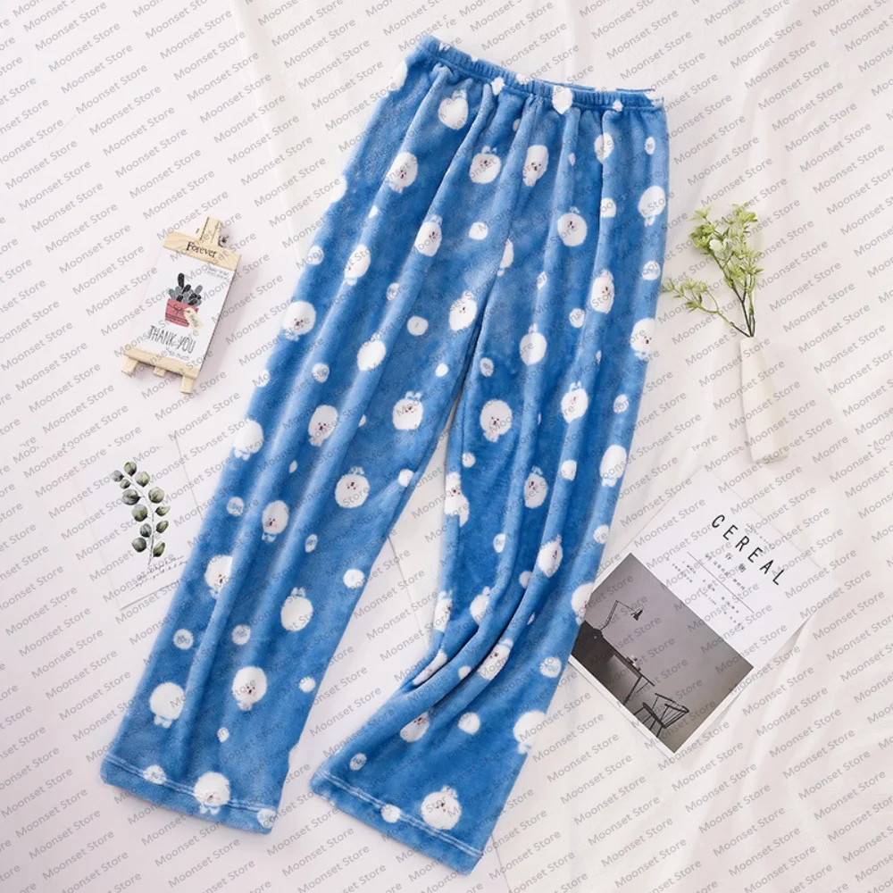 Autumn And Winter Fairy Warm Pants Lazy Person's God Pants Warm Flannel Home Pants Pajama Pants Women's Casual And Comfortable_ecoleips.com