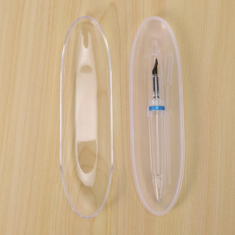 Nib Fountain Pen com Conta-gotas, Alta Capacidade, Canetas Transparentes, Escritório Material Escolar para Estudante, Escrita Presentes, Papelaria, 0,5mm