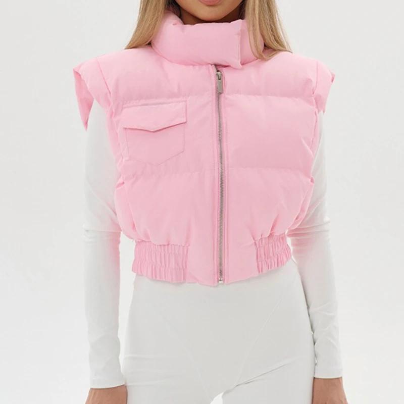 

Женская одежда 2021, осень и зима ярких цветов, кардиган с воротником-стойкой, хлопковое пальто, женская утягивающая куртка