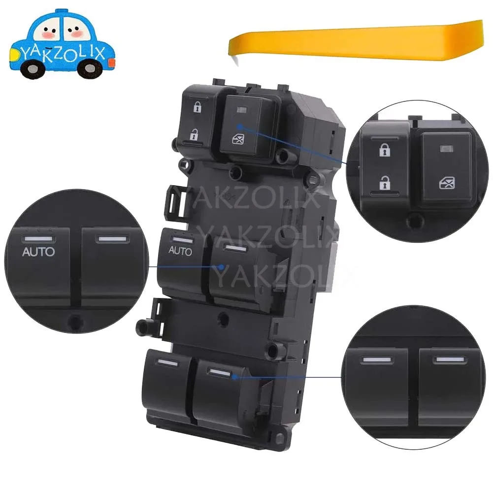 

For Honda Accord EX-L LX-S LX-P 2008-2012 Master Driver Side Electric Power Window Switch Lifter Control Regulator Button Parts