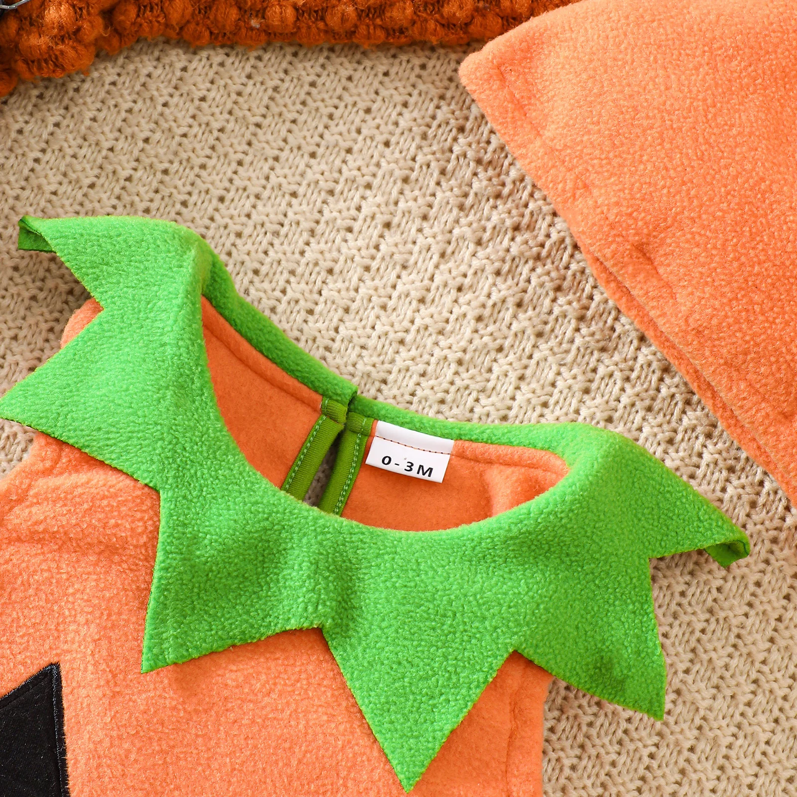 Cute Pumpkin Embroidery Baby Romper Infant Halloween Onesie Crawler Outfit or Daily Wear Birthday Theme Party Costume view 5
