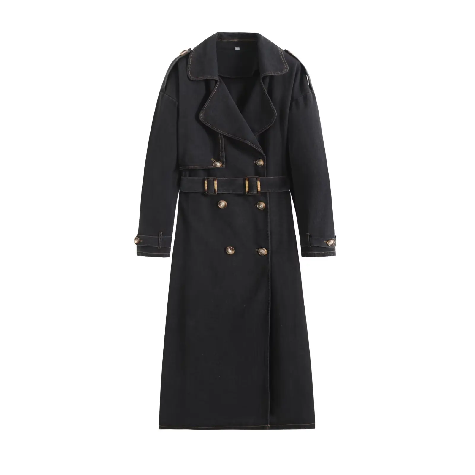 

Женское джинсовое пальто 2026: Новинка лета, модное, повседневное, с поясом, длинное, в стиле ретро, универсальное, шикарное.