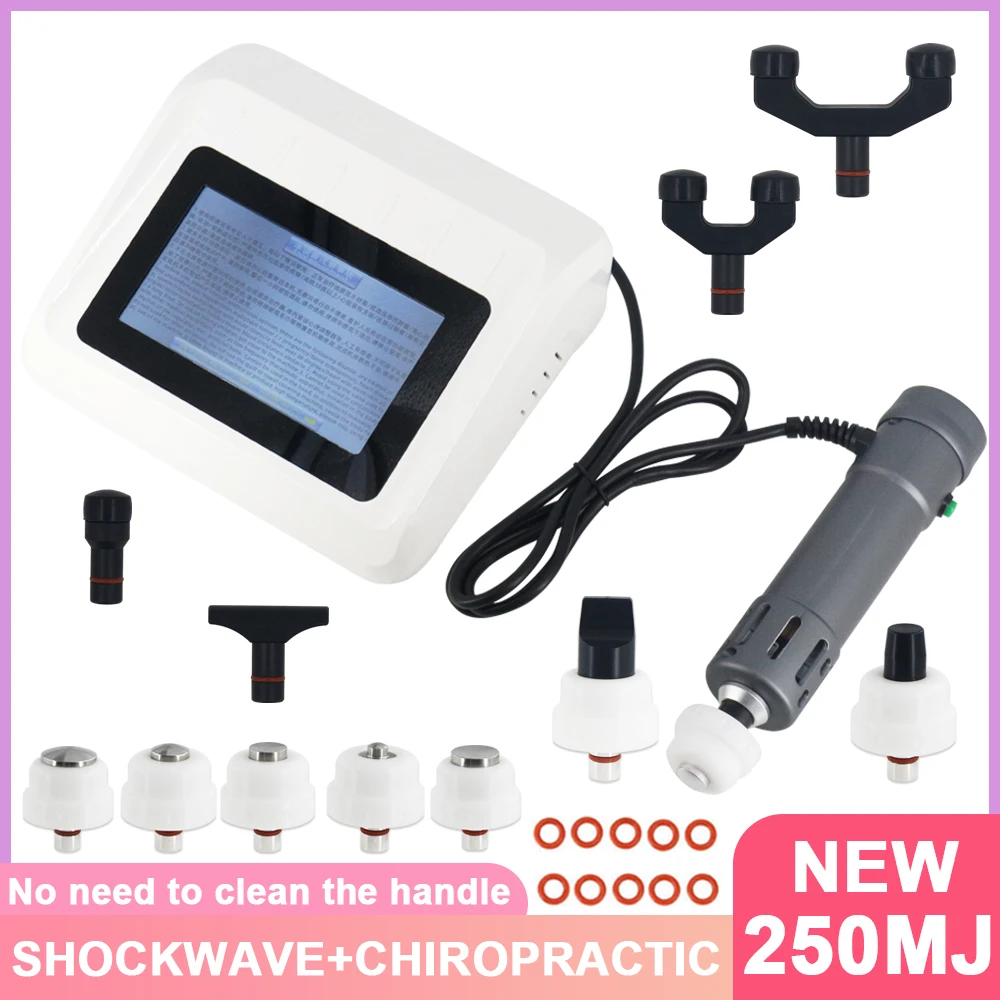 

2in1 Shockwave Therapy Machine For ED Chiropractic Adjustment Tool Spine Correction Gun Shock Wave Instrument Body Massage