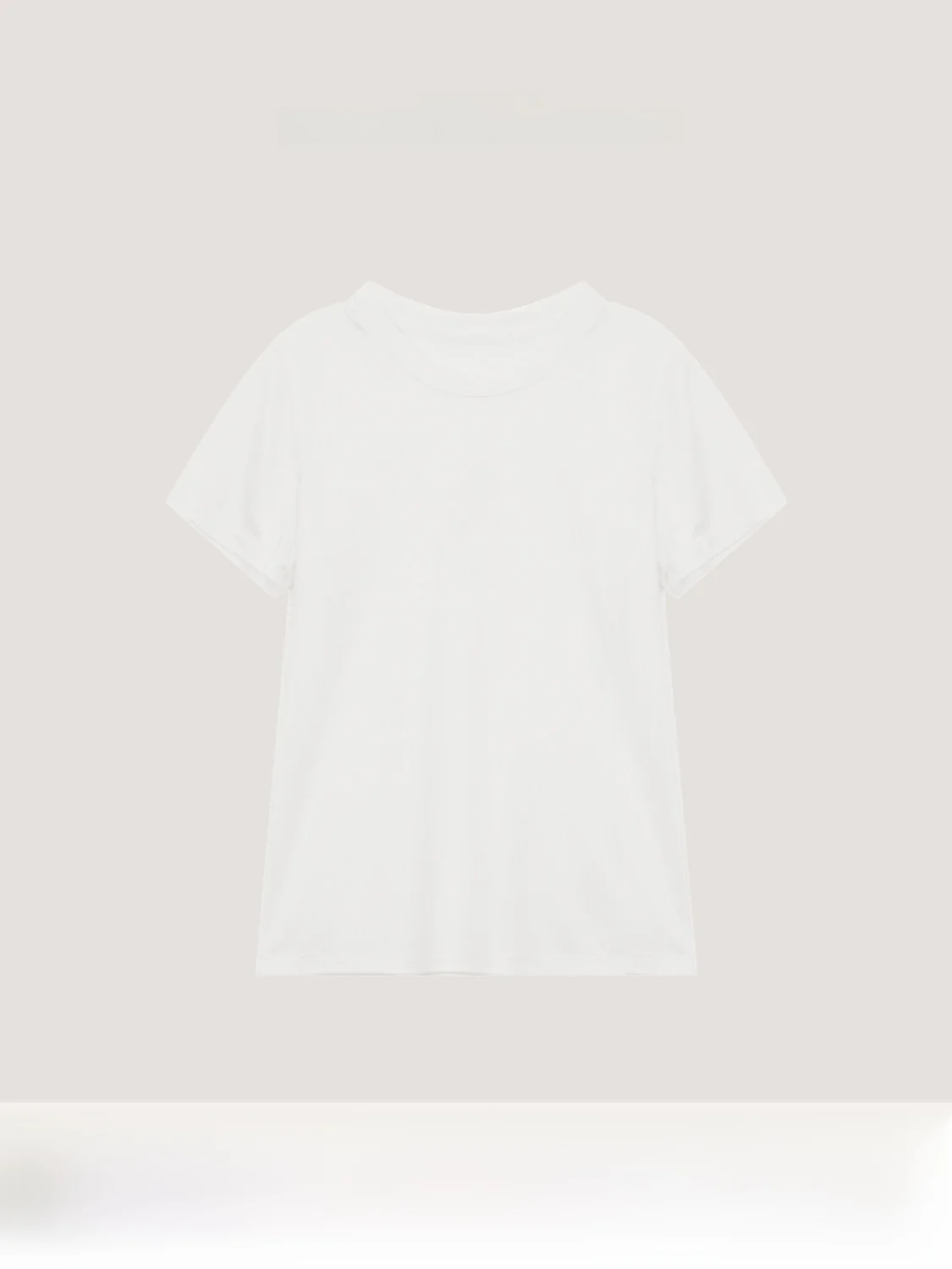 

Wdiva Swans Neck High Twist Three Acetate Moisturizing Stylish Cool Feeling Casual Short Sleeve Slim Fit Women's T-shirt