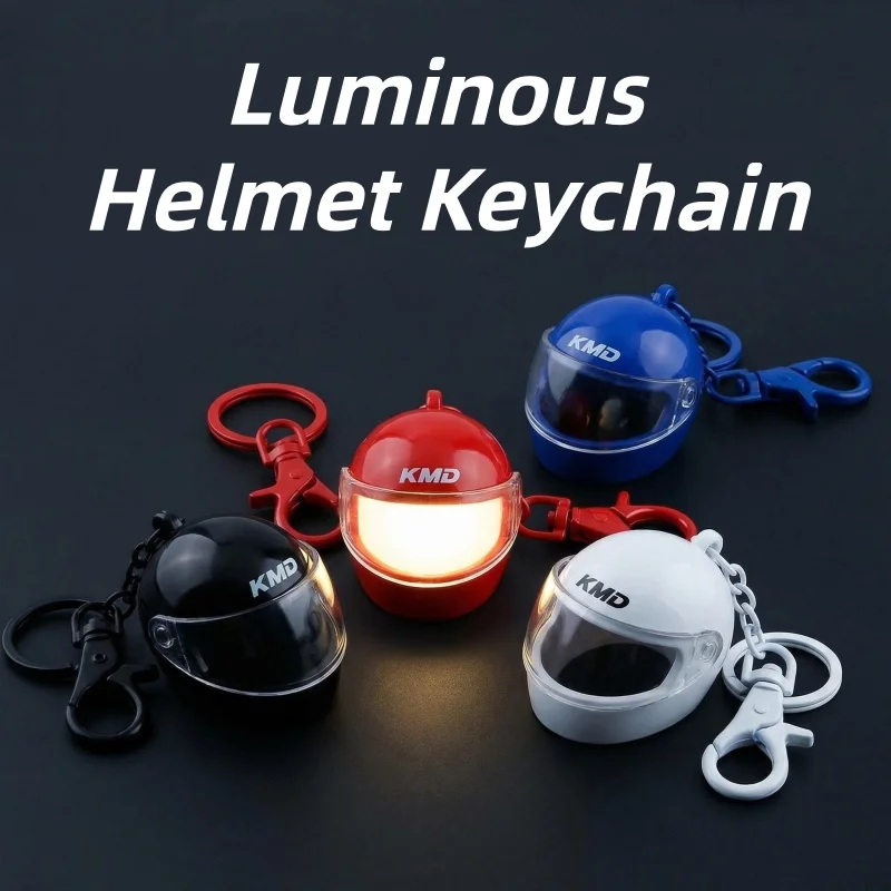 

Trend Luminous Motorcycle Helmet Keychains 3D Mini Helmet Keyring,Cool Gifts for Bikers,Car Lovers,Birthday & Holiday Gift Ideas